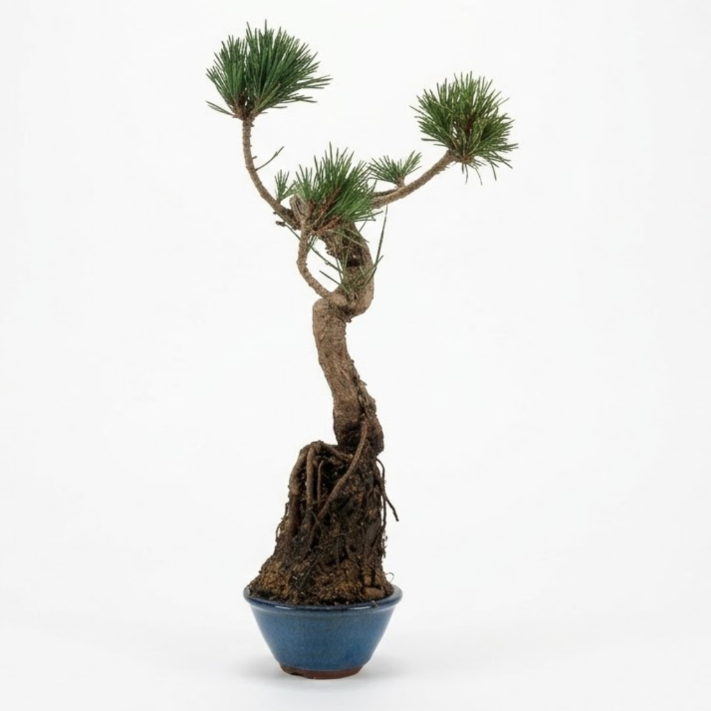 Literati-Style Japanese Black Pine – Twisted Trunk Evergreen Bonsai