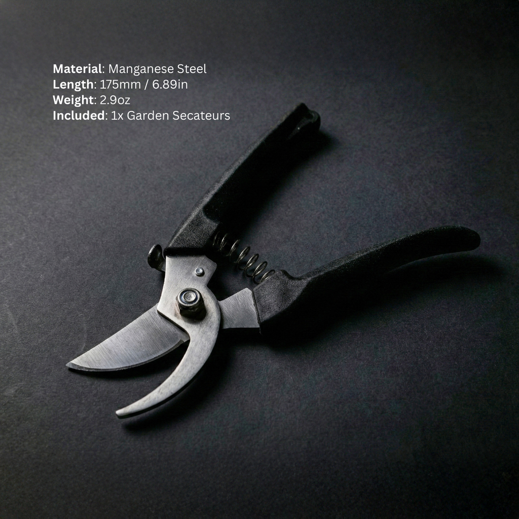 Precision Garden Secateurs – Sharp Steel Blade Pruning Shears